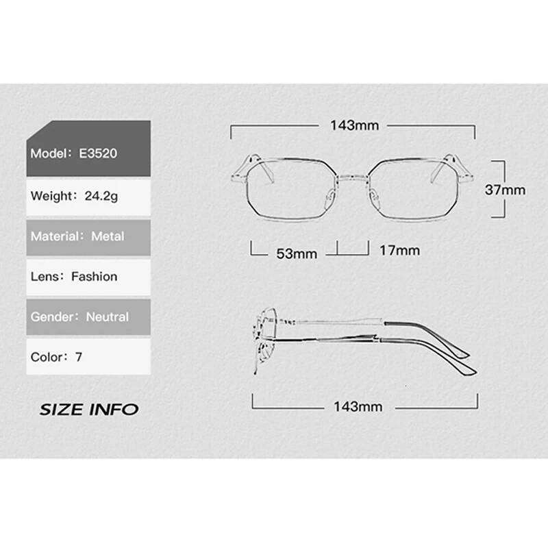 FCV Narrow Sunglasses Men Fashion Rectangle for Women Metal Luxury Brand Classic Sun Glasses 26W0411