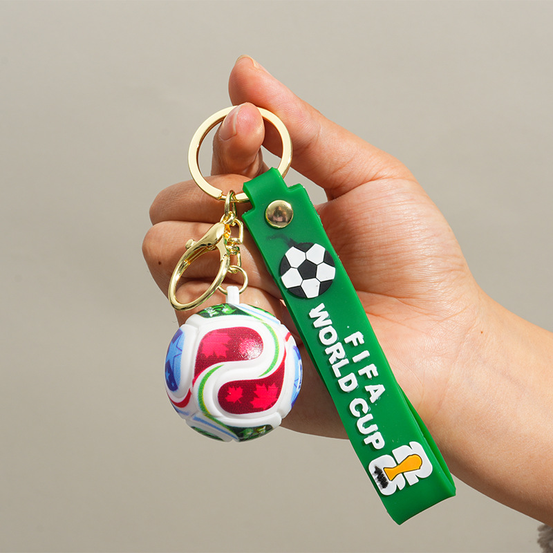 2026 US-Canada-Mexico World Cup Keychains Fan Peripheral Souvenirs Football Pendants Creative Cartoon Gifts
