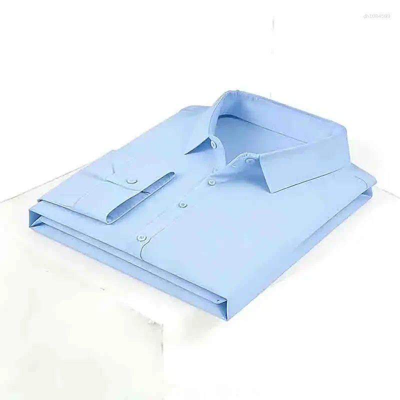 Men's T Shirts Stretch Long Sleeve Dress Shirt Wrinkle-Resistant Business Casual Button Up Top