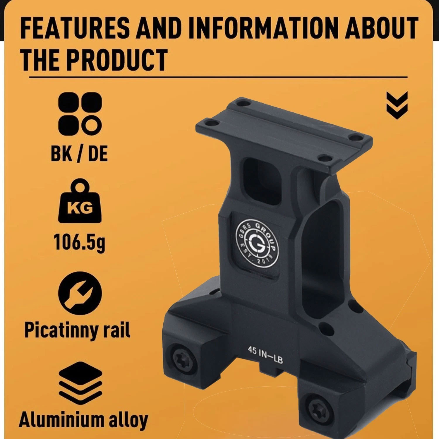 EvolutionGear Tactical GBRS GROUP LERNA MOUNT KIT For Riser Optic Scope Mount US