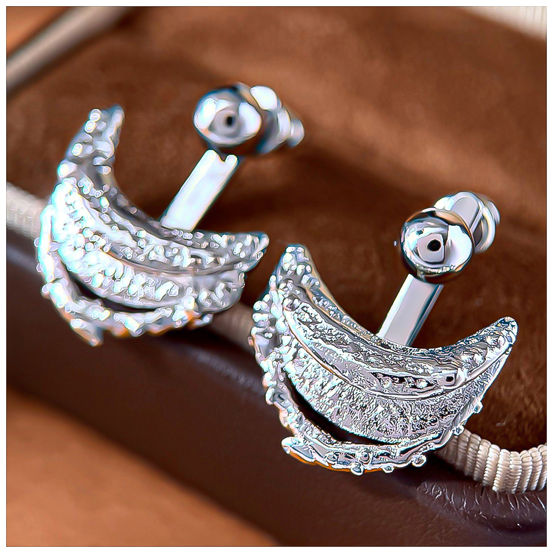 Designer Earrings Designer Earrings Women Molten Texture Irregular Crescent Earring Unique Stud Earrings Luxury Jewlery Designer Women Elegant Sparkli
