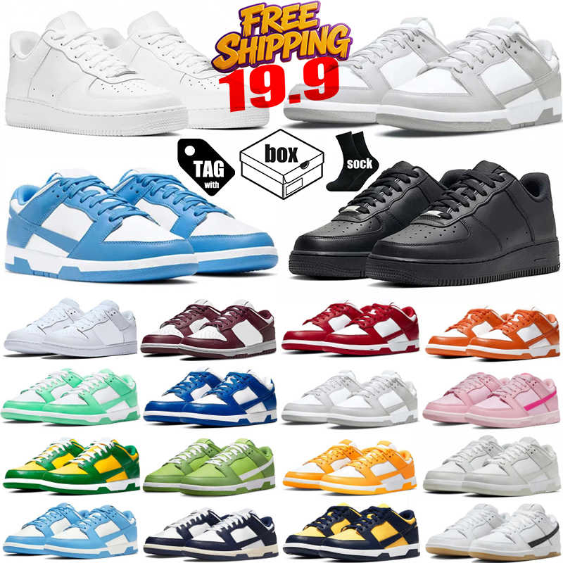 one 1 07 1s af1s casual shoes classic Flax men women 1s one Panda retros white Triple Black ocean blue Olive 5.5-10