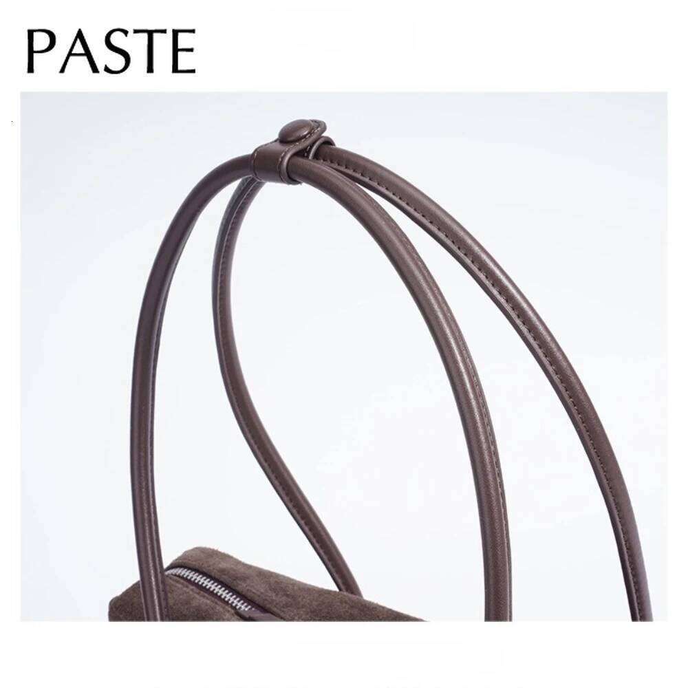 Winter New Collection Tassel Design Lazy Bowling Tote Cherry Red Coffee Suede Cow Leather Women Armpit Shoulder Bag SENYY