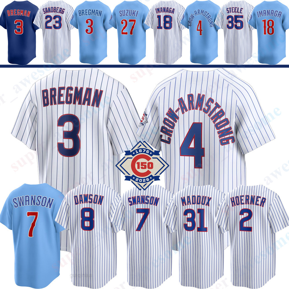 Alex Bregman chicago Baseball Jerseys Cub Jersey Pete Crow-Armstrong Shota Imanaga Matt Shaw Dansby Swanson Seiya Suzuki Ian Happ Colin Rea Assad Sosa
