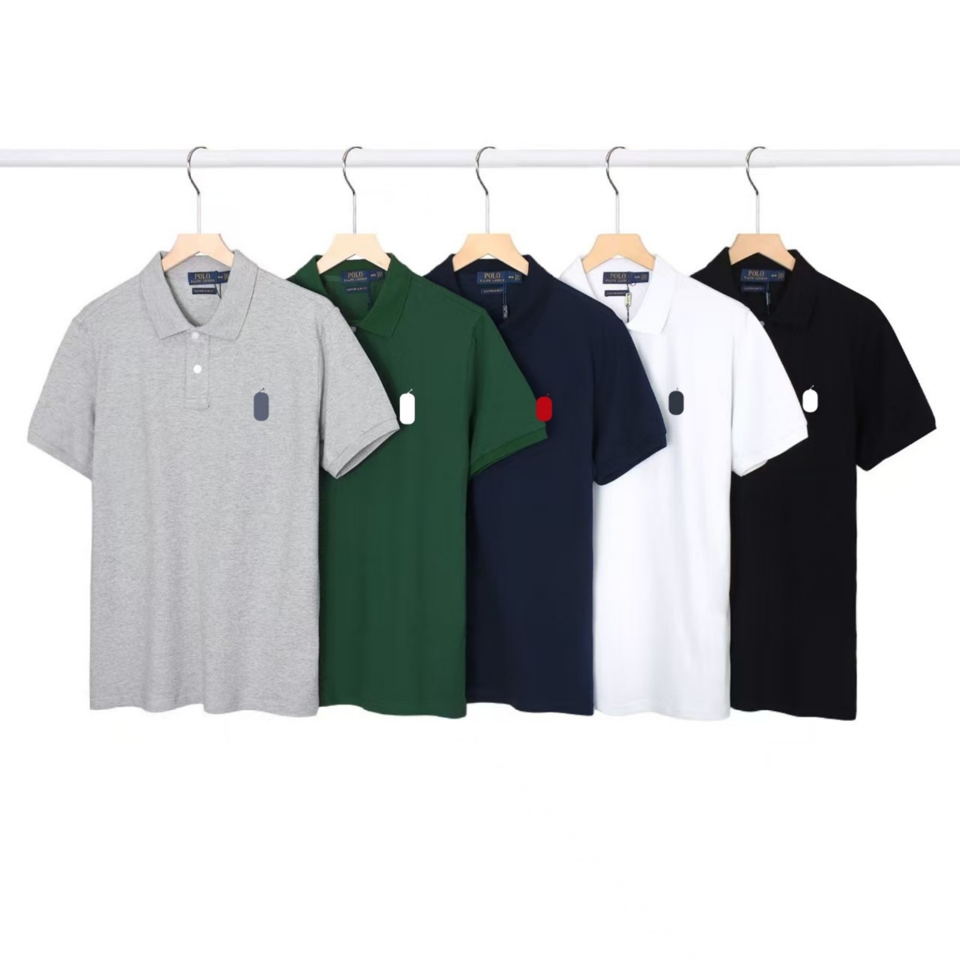 Designer Polo Shirts Men, Luxury Business Casual Slim & Loose Fit Polo Shirt, Embroidered Horse Logo Classic Cotton Short Sleeve Tops for Summer