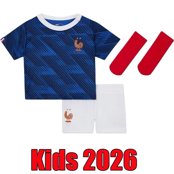 Maillot foot MBAPPE 2026 World Cup French Soccer Jersey OLISE 26 27 shirt DEMBELE SALIBA maillots de enfants MEN kids top kit France Rugby