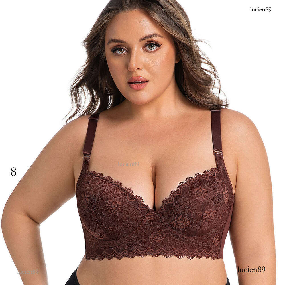 Breathable Mesh Panels Moisture Wicking Comfort All Day Long Wear Bra For Ladies Cross-border plus-size lace sexy lingerie, thin memory foam underwire