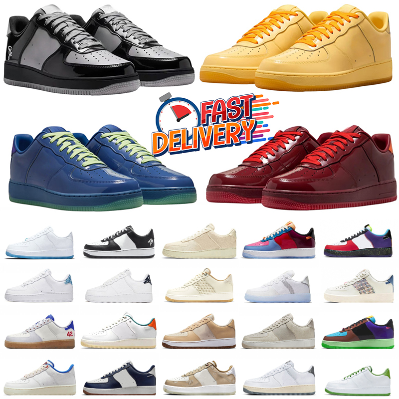 Designer 1 07 Casual Shoes Sneakers Men Women Classic Triple White Black Mens Womens Traienrs Outdoor Sports Runners Shoes 36-45
