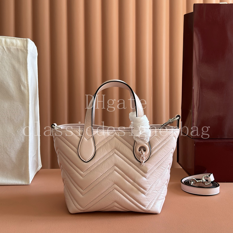 Women Lambskin Bucket Bag 17.5CM Designer Handbag Top Quality Fashion Shoulder Bag With Box G855391