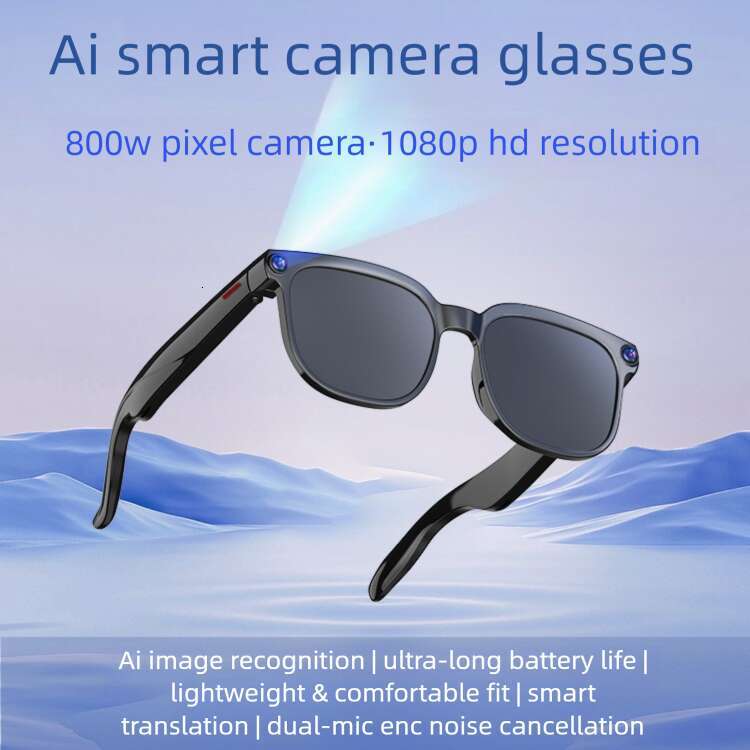 Famous Brand W HD Pixel Smart Glasses With Anti Shake Camera Photo Video Recording AI Translation Object Recognition Music And Call Function CKS
