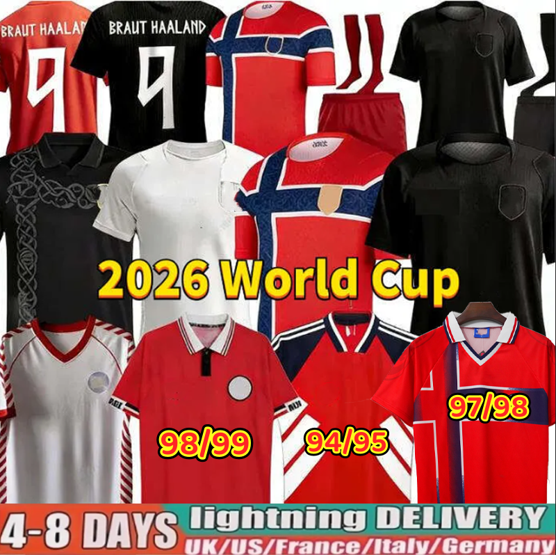 Norway Jersey 2026 World Cup HAALAND Soccer Jerseys SORLOTH NUSA AASGAARD HORN MYHRE DONNUM RYERSON MOLLER WOLFE AJER STRAND 94 98 Noruega Football Shirt Men Kids Kit