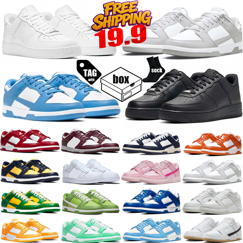 1 07 forc1 af1s Casual shoes Low Panda Grey Fog White Triple men women Olive Syracuse Preppy Leather Style Outdoor 5.5-11