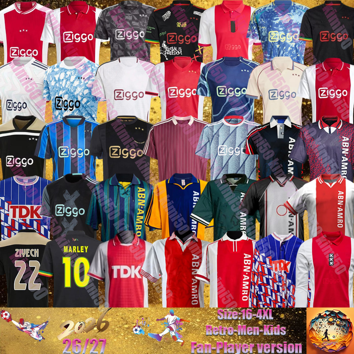 89 90 94 95 96 98 00 01 16 17 18 19 DE JONG LITMANEN KLUIVERT IBRANIMOVIC Retro kids Soccer Jersey 20 21 22 23 24 VAN DER VAART SEEDORF BERGKAMP RIJKAARD DAVIDS ANTONY ZIYECH