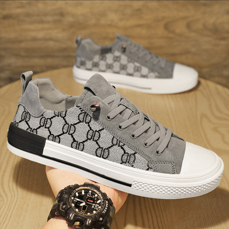 Free shipping summer sports shoes men's fashionable casual couple student Korean style lace up low top board shoes 2026