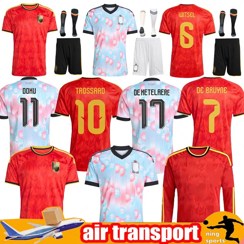 2026 Belgium Jersey World Cup Soccer Jerseys DE BRUYNE R. LUKAKU E. HAZARD MERTENS BATSHUAYI TIELEMANS T.HAZARD Football Shirt 26 27 Uniform Men Woman Kids
