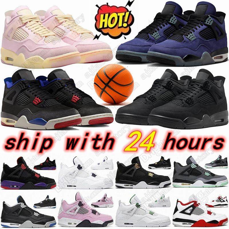 With Box 4s Lakers Basketball Shoes 4 2025 Black Cat Designer Men Women Military Pure Money Sail Red Cement White Cool Grey University Blue outdoor tr