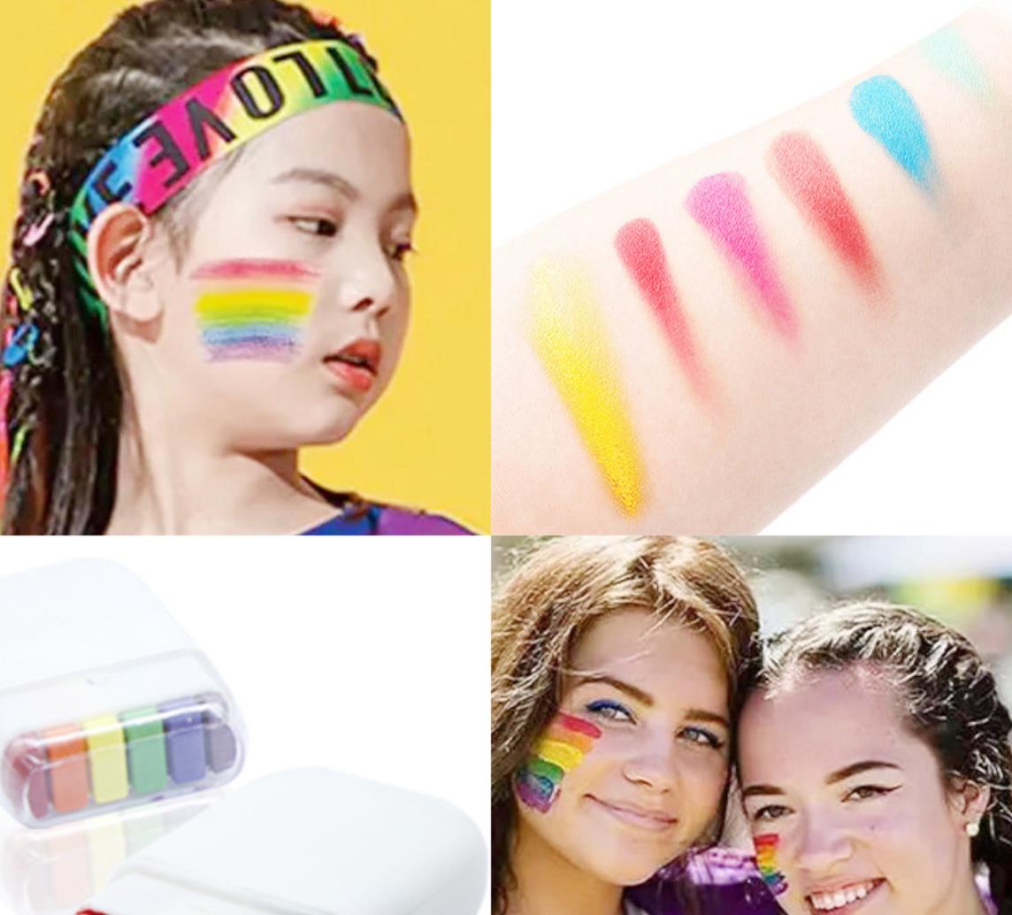 World Cup 6-Colored Human Body Paint Face Rainbow Stripes Facial Graffiti Crayons Fan Activity Face Paint 26-4.4