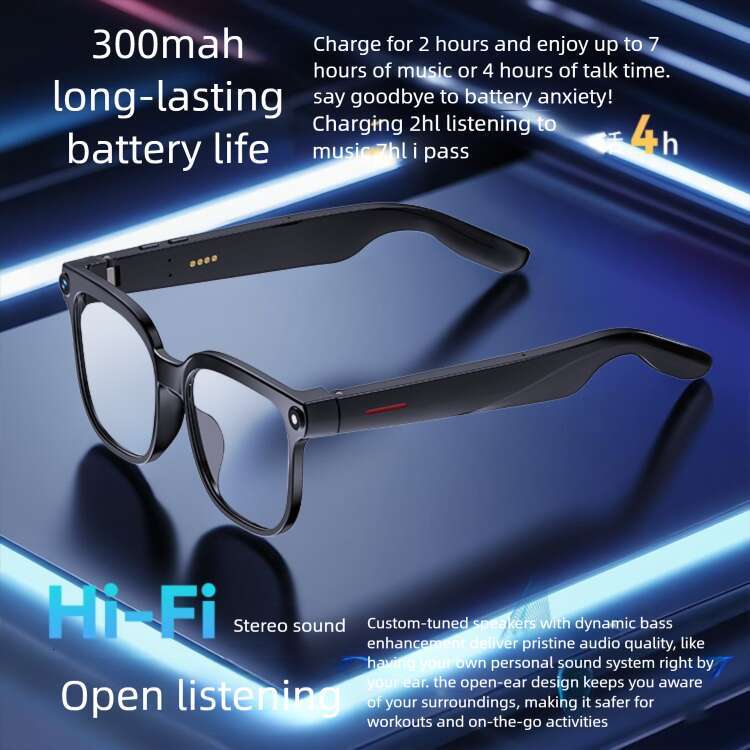 Famous Brand W HD Pixel Smart Glasses With Anti Shake Camera Photo Video Recording AI Translation Object Recognition Music And Call Function CKS