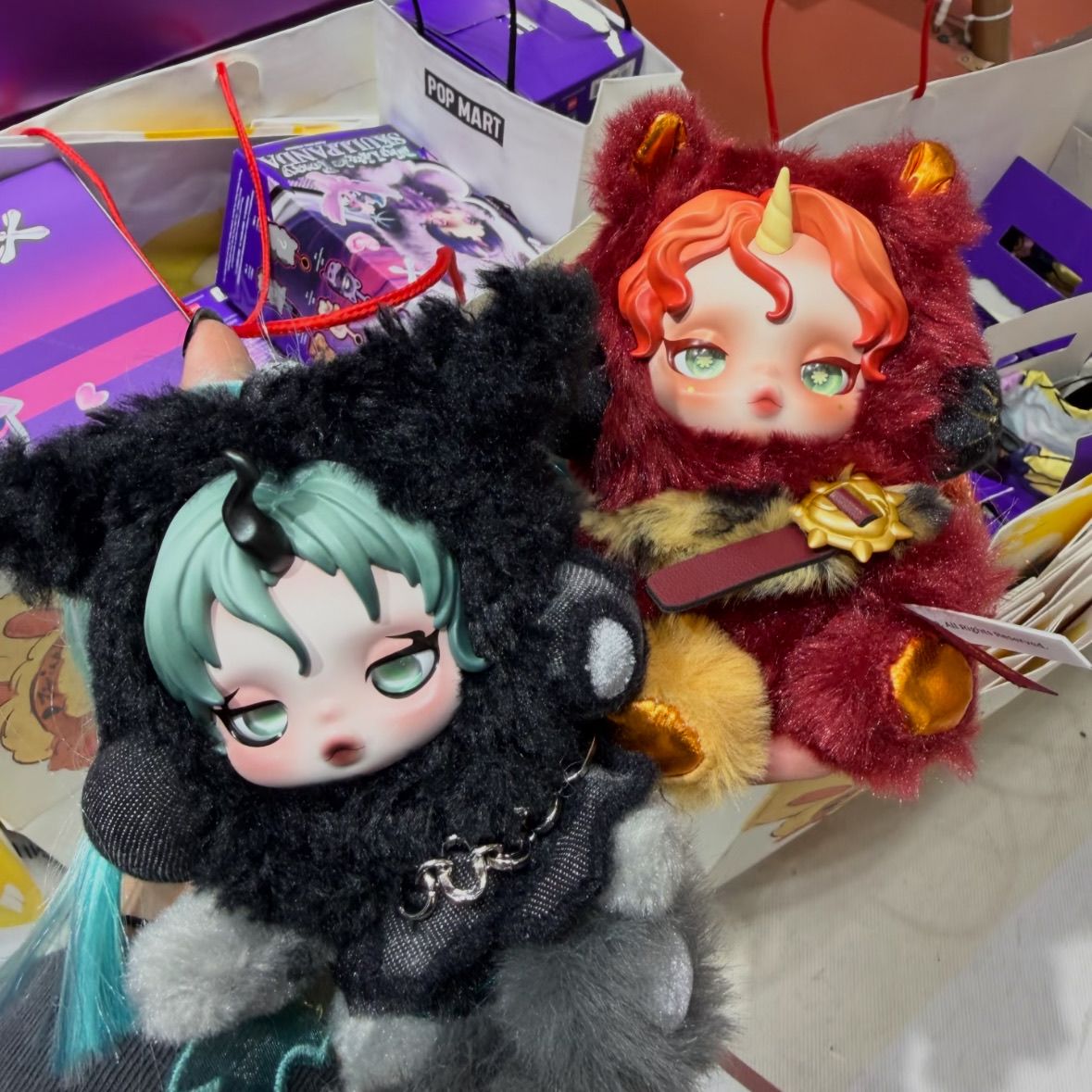 SKULLPANDA x My Little Pony Series Super Secret Edition Plush Doll Pendant Cute Cartoon Keychain Ornament Collectible Gift Toy YIZHIXING