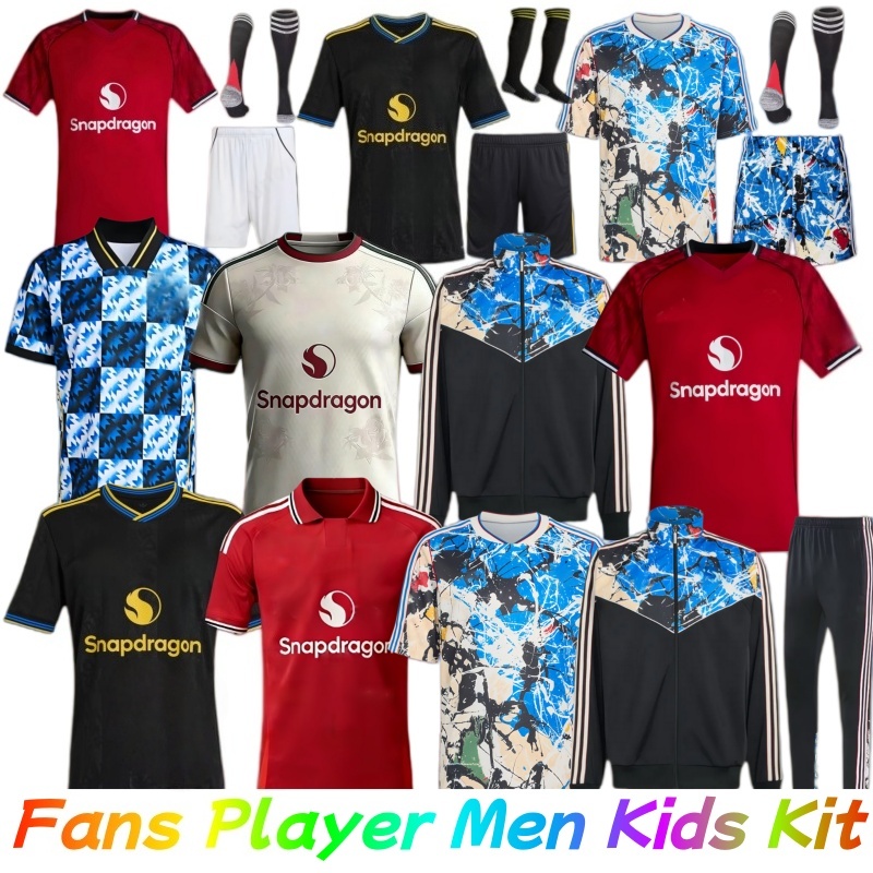 2026 ManUnited soccer jersey 25 26 Manchester football kit shirt UTDs United stone roses Special Red ZIRKZEE MBEUMO SESKO B. FERNANDES CUNHA CANTONA men kids uniforms