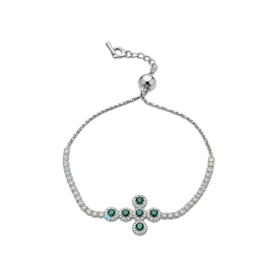 Trendy circle bracelet delicate design, 2026 collection, a gentle and sparkling hand chain filled with diamonds - view 9