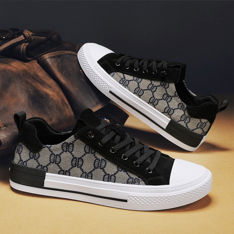 Free shipping summer sports shoes men's fashionable casual couple student Korean style lace up low top board shoes 2026
