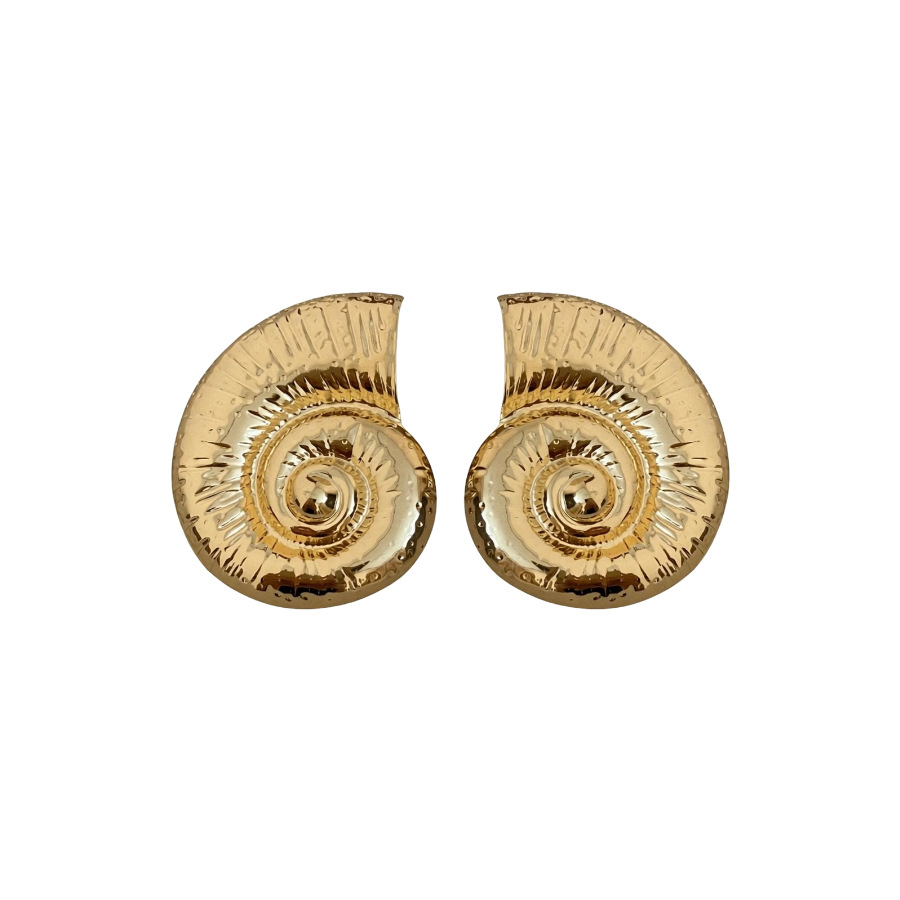 European American cross-border popular conch metal niche style, unique and exaggerated fashion earrings, versatile ear accessories wholesale - view 9