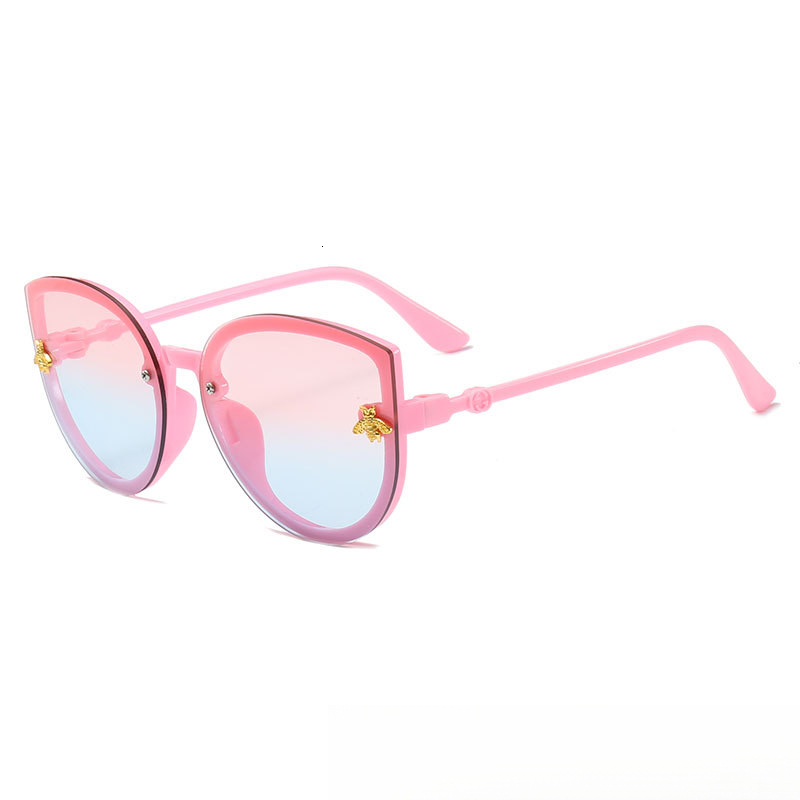 High End New Little Bee Boy Designer Sunglasses Korean Fashion Cool Girls Baby Outdoor Sunglasses UV Resistant Sunshade Glasses Wholesale