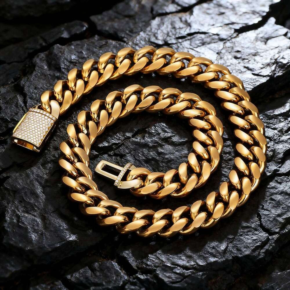 Solid Gold Chains Miami Cuban 10k 14k 18k Real 6mm 8mm 10mm 12mmFedex Insured Shipping in North America