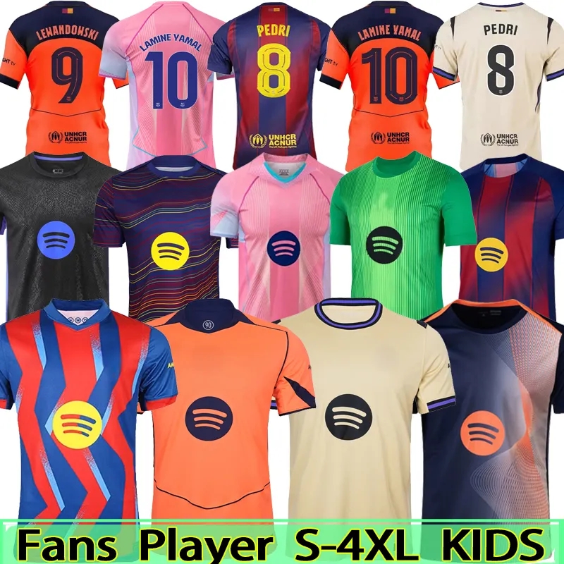 2025/2026 Barcelona Soccer Jersey Lamine Yamal Lewandowski Pedri Football Shirt Kids & Adult S-4XL Fans Player Kit
