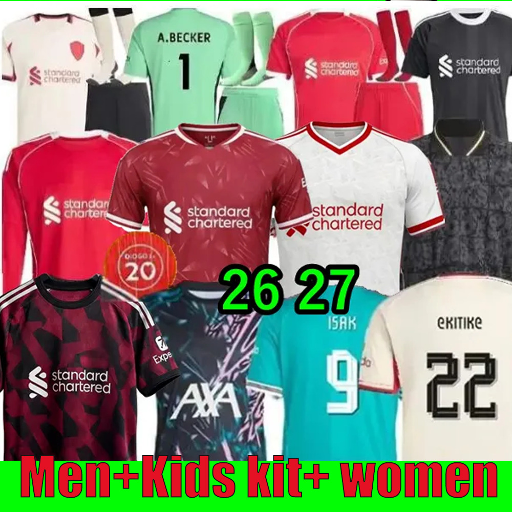 liverpool jersey 26 27 kit shirt 2026 Mohamed Salah Darwin Nunez 9 Szoboszlai Mac Allister Virgil van Dijk Home Away Soccer Shirt Men Kids Football Kit Free Shipping