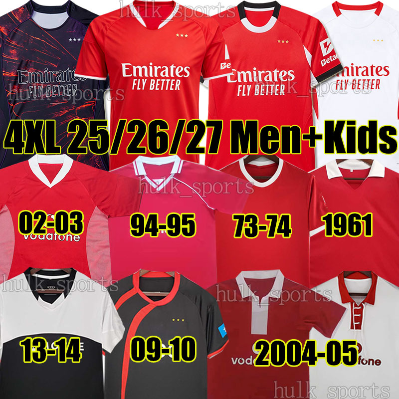 26/27 DI MARIA TRUBIN beNfIcAS 4th retro soccer jerseys 1961 94 95 2002 03 13 SCHJELDERUP AKTURKOGLU PAVLIDIS KOKCU BESTE AMDOUN FLORENTINO men kids kit football shirt