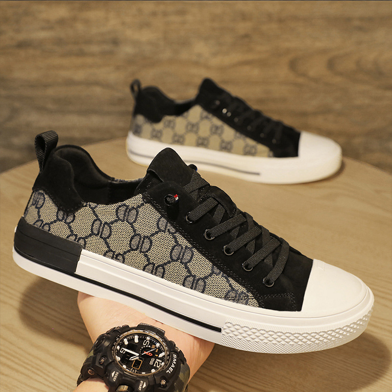 Free shipping summer sports shoes men's fashionable casual couple student Korean style lace up low top board shoes 2026