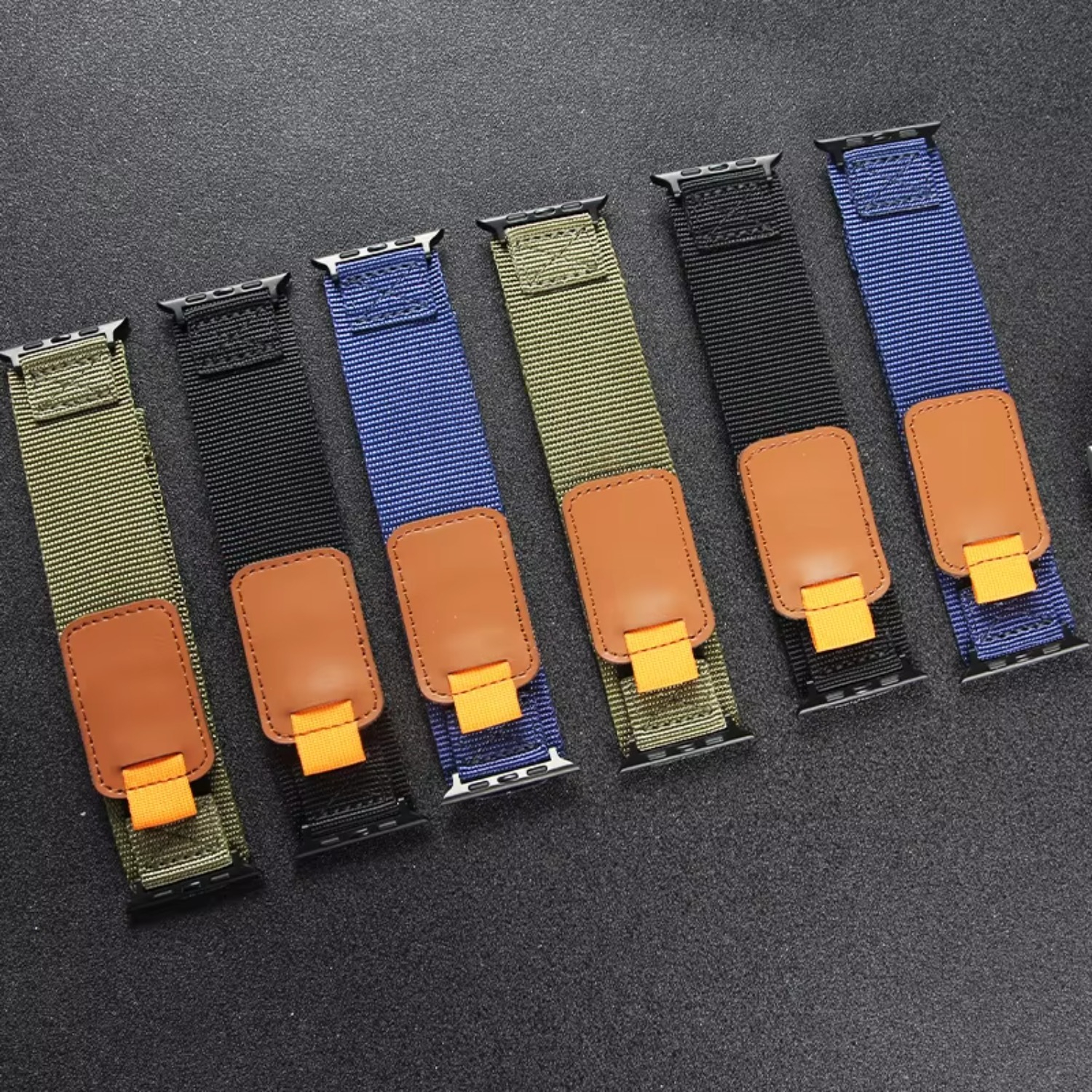 High Quality Nylon Loop Sport Watch Band for Apple Watch 11/10/9/8/7/Ultra 2 38/40/41/42/44/45/49mm Adjustable Hook And Loop Replacement Strap Custom 