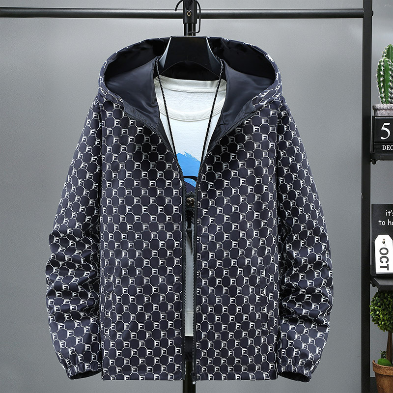 Youth Designer Jacket Men's 2026 New Fashion Casual Reversible Spring And Autumn Outdoor Luxury Sports Hooded Jacket Reversible Windbreaker Whole