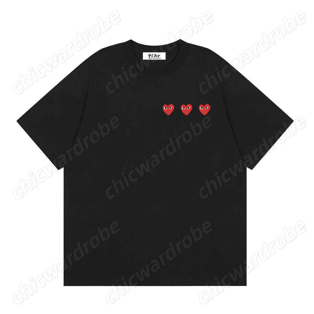 Designer plays Big Hearts Print Graphic TEES Mens Women Cotton Short Sleeve T-Shirts Summer unisex Fashion Luxury Sweatshirt Play Red heart tshirts 913