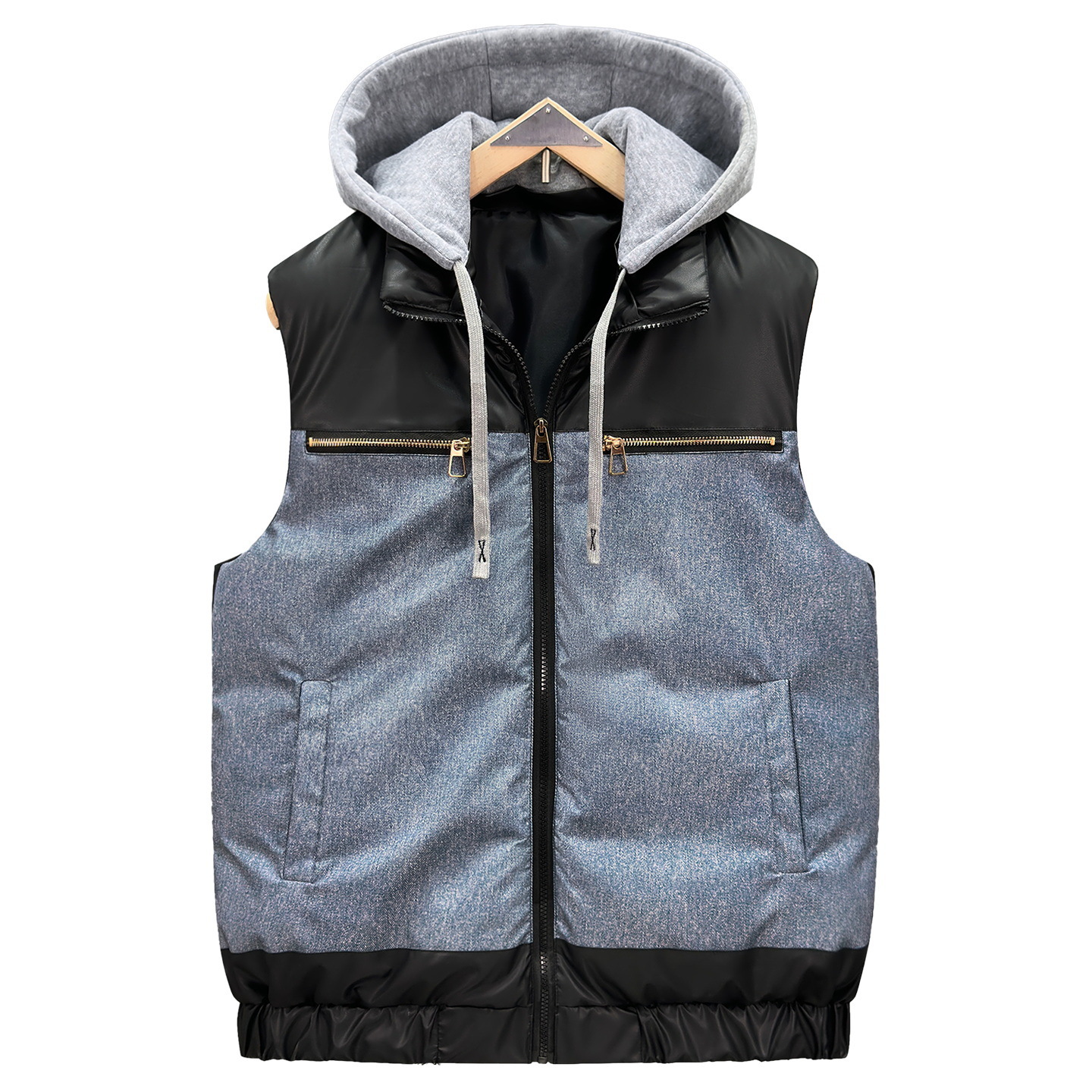 2026 New Design Men's Luxury Warmth-resistant Coat With Outdoor Hoodie Fashionable Trendy Outdoor Vests, Fashionable Casual Washed Clothes