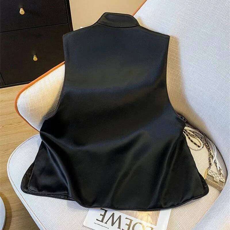 Vintage Chinese Style Coat Buckle Embroidered Vest Women s Spring National Fashion Waistcoat Jacket Sleeveless Tops Female MAKOUFEI