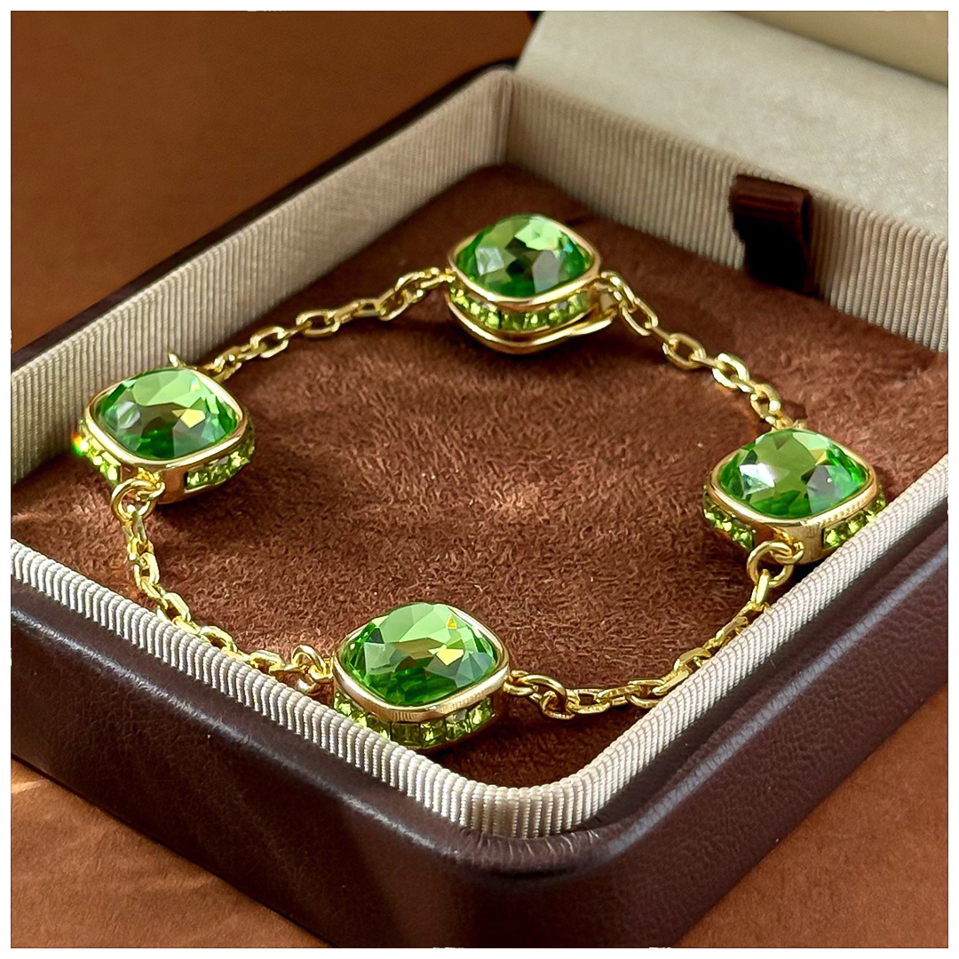 Designer Bracelet Bracelet for Women Crystal Colorful Gem Bangle Fashion Geometric Green Pink Blue Bangles Luxury Jewlery Designer for Women Elegant S