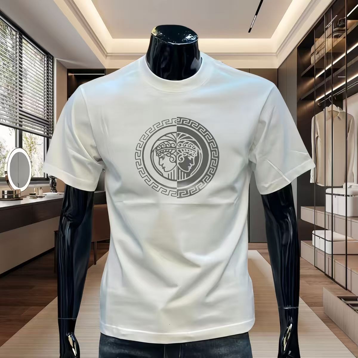 Luxury Brand Designer Trendy Short Sleeve INS Cotton Top Summer Men Print T Shirt Fashion Men Women Versatile Crew Neck Tee Streetwear Oversized