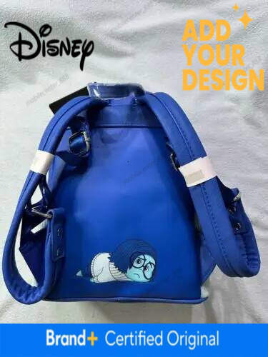 Disney schoolbag Inside Out Sadness Cosplay Mini-Rucksack PU Leather Backpack Cartoon Lotso Stitch Fashion Cute Girl Storage Bag a2