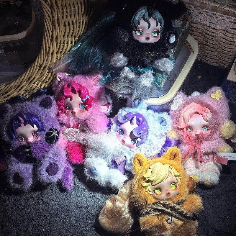 SKULLPANDA x My Little Pony Series Super Secret Edition Plush Doll Pendant Cute Cartoon Keychain Ornament Collectible Gift Toy YIZHIXING