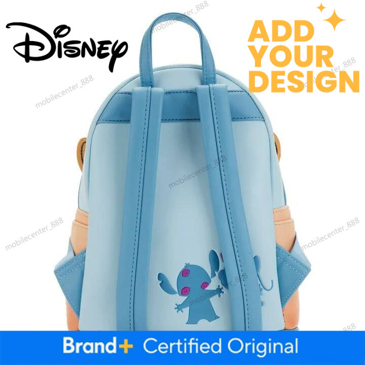 Disney schoolbag Inside Out Sadness Cosplay Mini-Rucksack PU Leather Backpack Cartoon Lotso Stitch Fashion Cute Girl Storage Bag a2