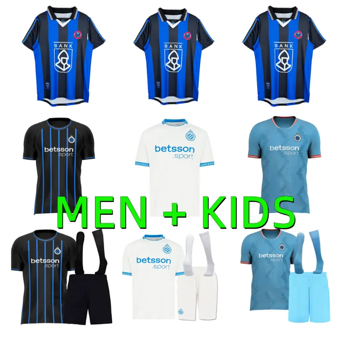 25 26 ClUb BrUGge Soccer Jerseys Kids Kit 2025 2026 Maillot Foot Home Away Football Shirt Fan Player Version JUTGLA LANG MEIJER ONYEDIKA BUCHANAN VANAKEN SKOV OLSEN