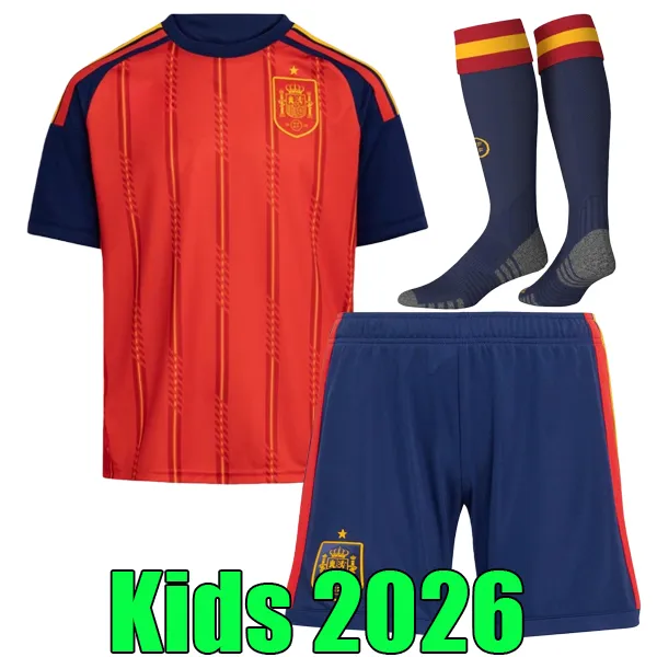 2026 World Cup SPAIN Soccer Jerseys PEDRI GAVI LAMINE YAMAL MORATA Carvajal OLMO FERRAN RODRIGO ZUBIMENDI MERINO Jersey SPANISH Men Kid Kit Football S