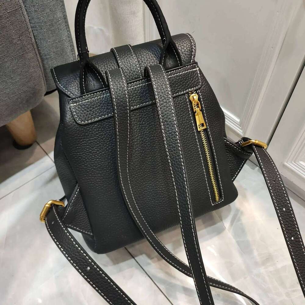 Luxury Handmade Natural Leather Backpack Women Vintage School Bags Small Real Cow Skin Female Shoulder Bag Rucksacks SENYY