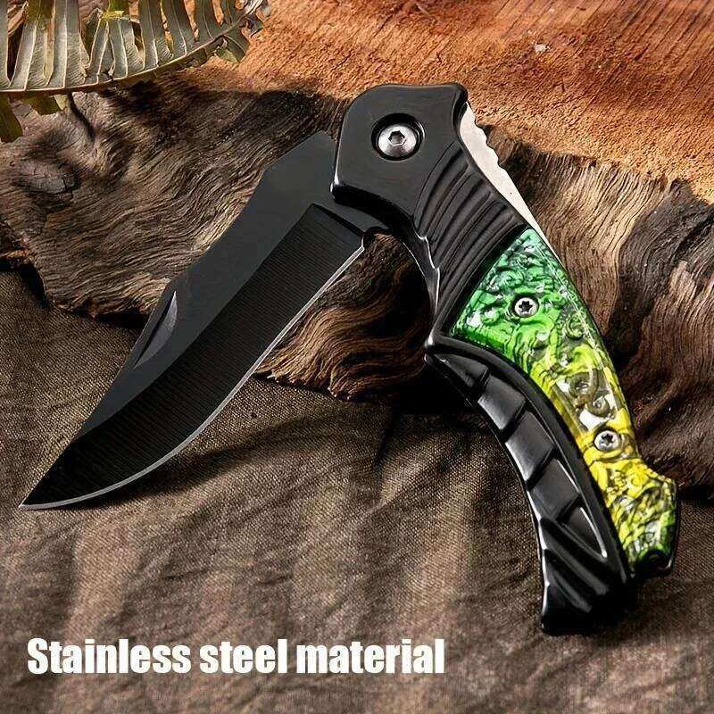 Stainless Steel Tactical Survival Outdoor Camping Folding Multi functional EDC Pocket Convenient Fishing Knife