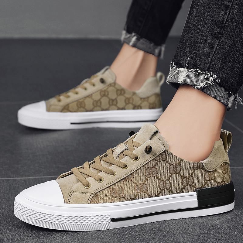 Free shipping summer sports shoes men's fashionable casual couple student Korean style lace up low top board shoes 2026