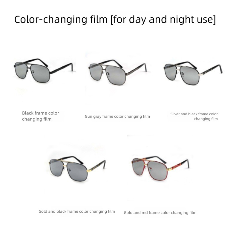 New Men's High-end Driving Sunglasses Day And Night Dual-use Anti High Beam Designer Sunglasses Fashionable Outdoor Polarized Sunglasses Wholesal