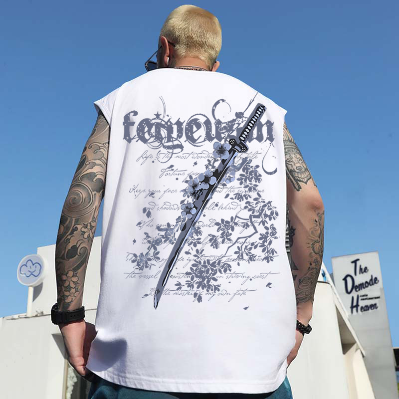 Summer Men's 300LBS Plus Size American Retro Tank Tops | Loose Athletic Gym Sleeveless Tees